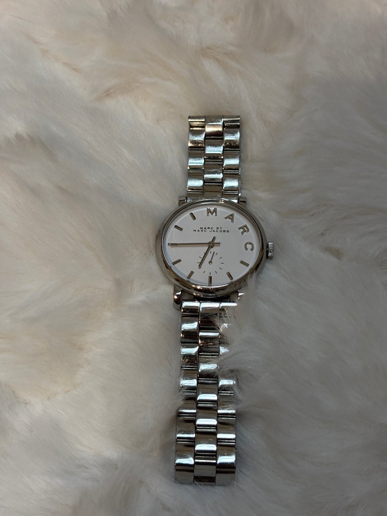 Marc By Marc Jacobs Silver Tone Watch Classic White Dial